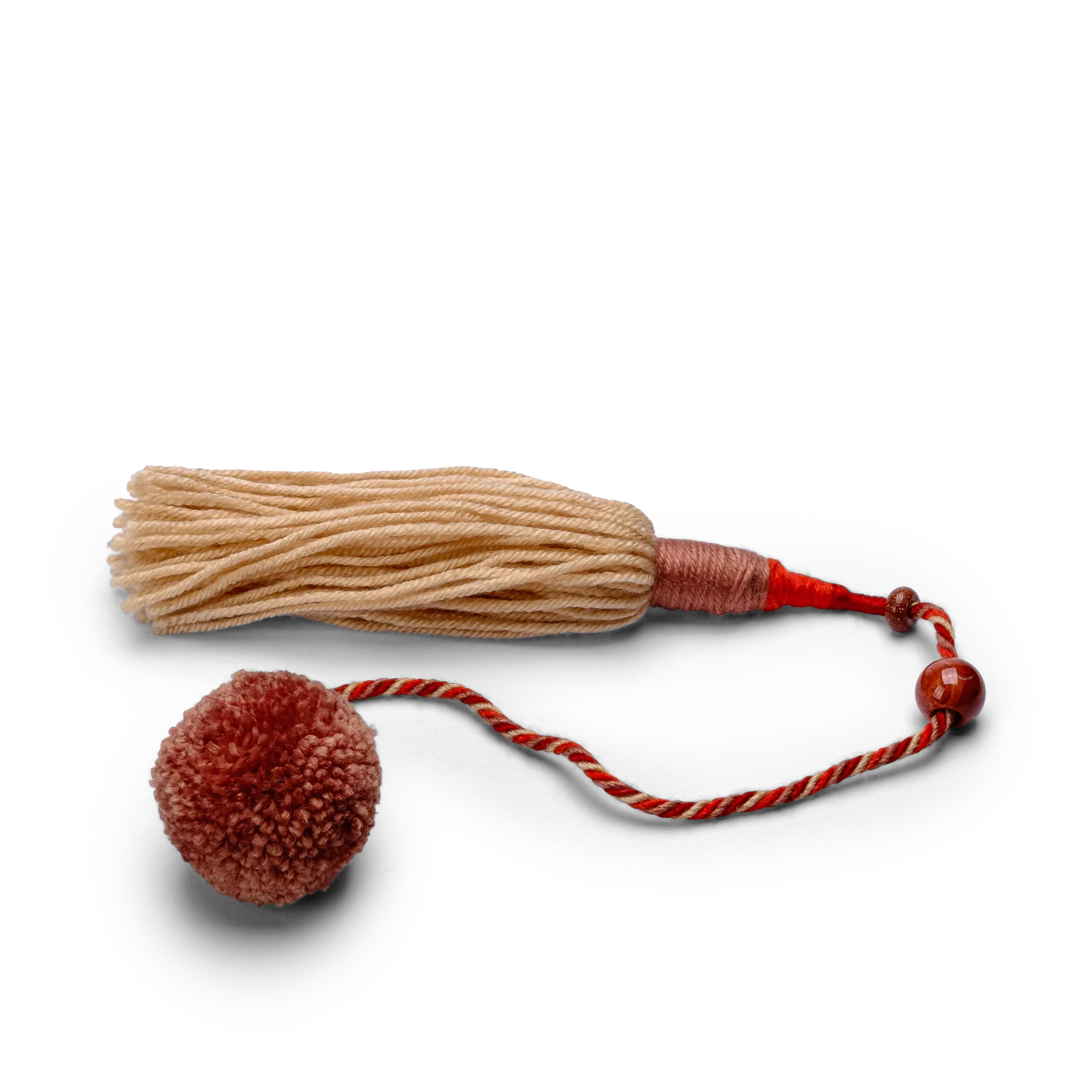 Latte Wool Stone Tassel