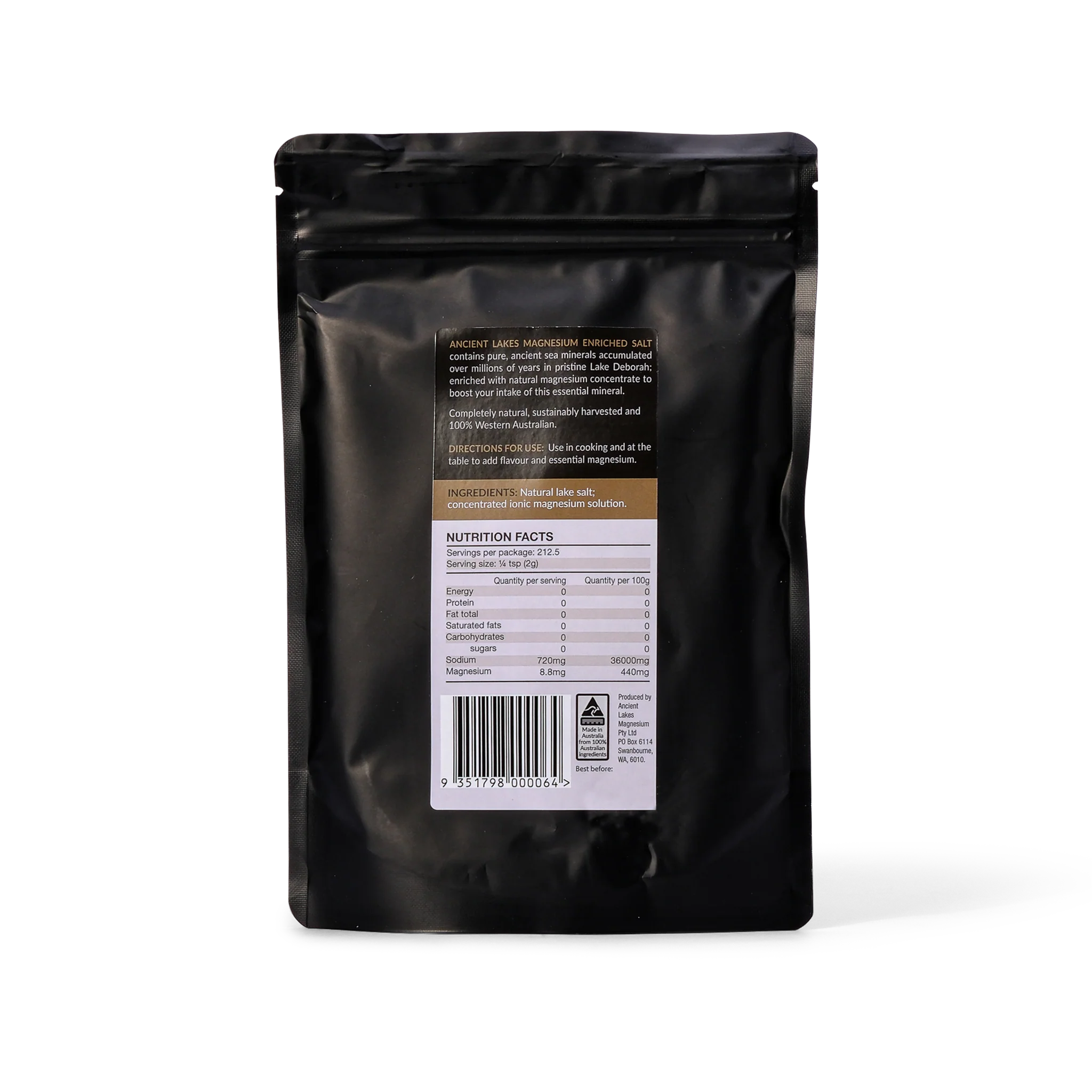 Magnesium Enriched Natural Lake Salt