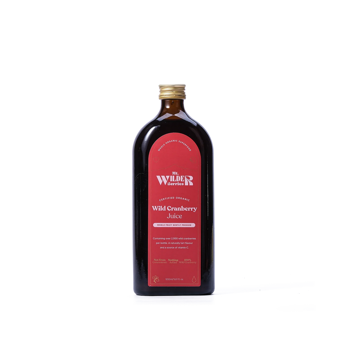 Mt. Wilder Berries Certified Organic Wild Cranberry Juice