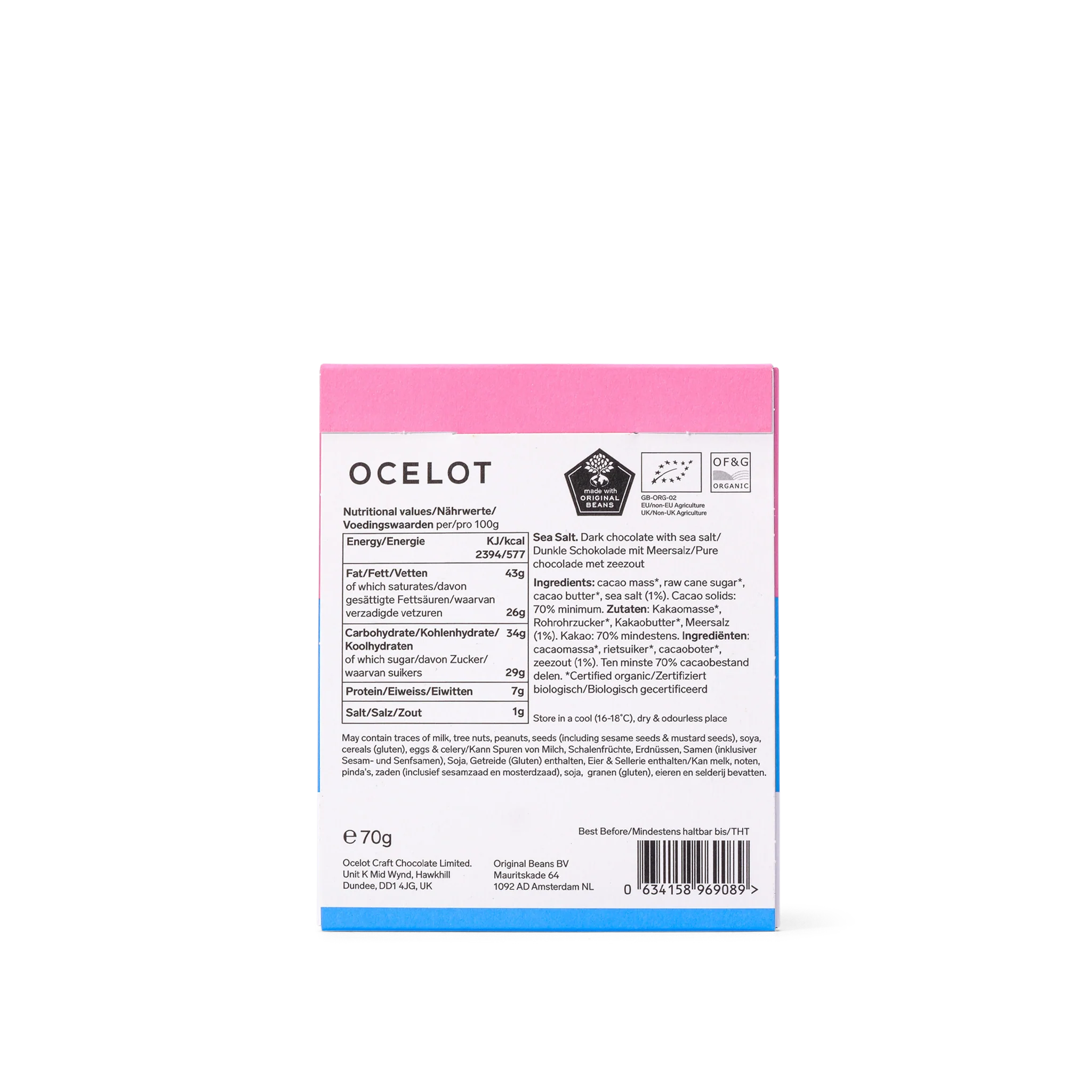 Sea Salt 70% dark chocolate
