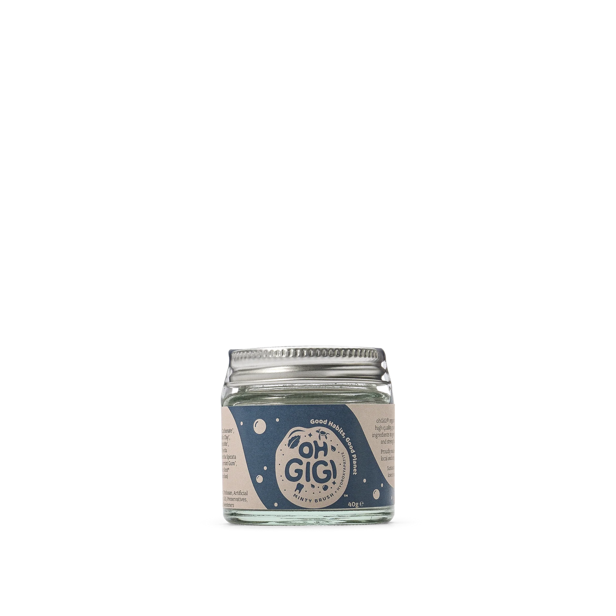 OhGigi Hydroxyapatite Toothpowder ‘Minty Brush’ – front