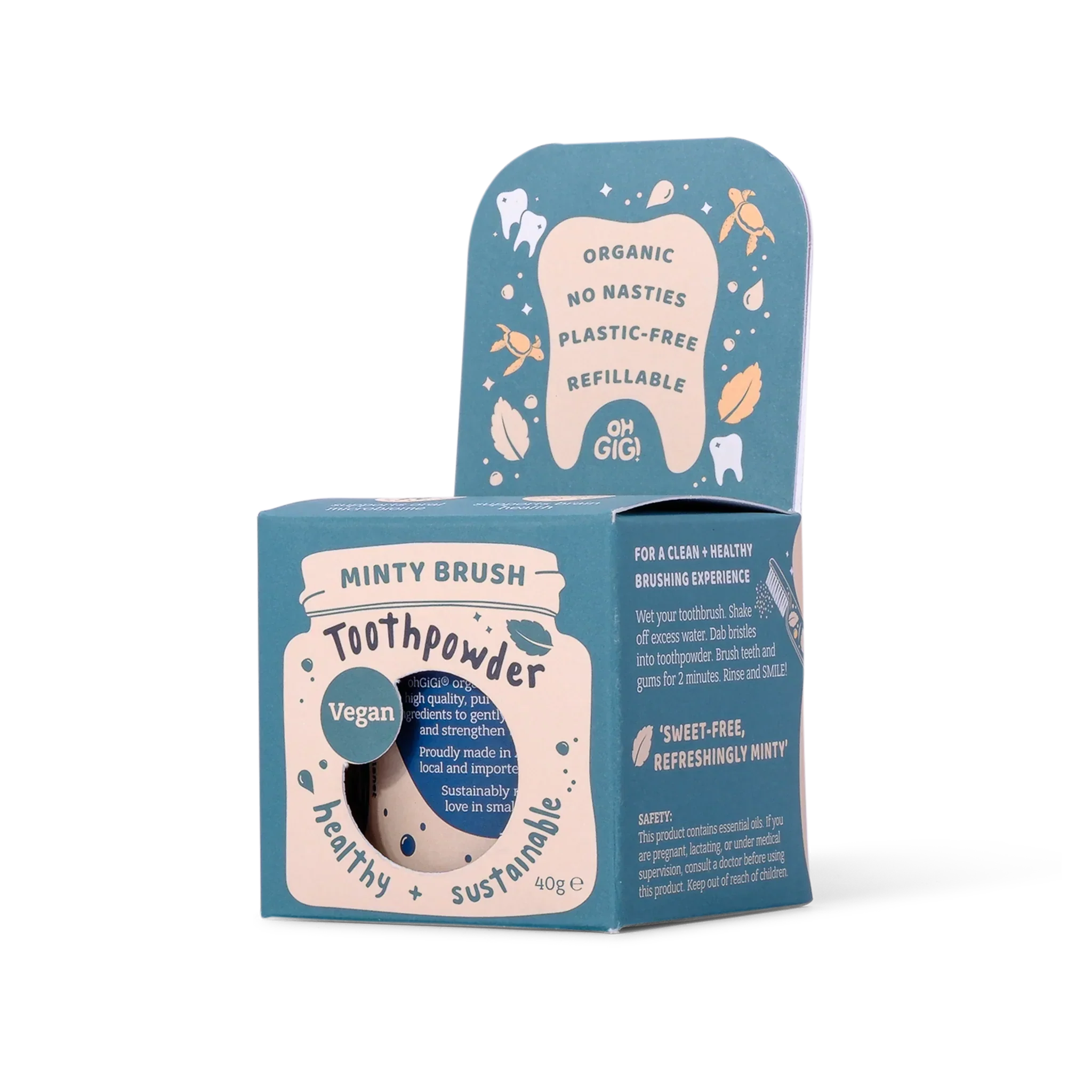HYDROXYAPATITE TOOTHPOWDER ‘MINTY BRUSH’