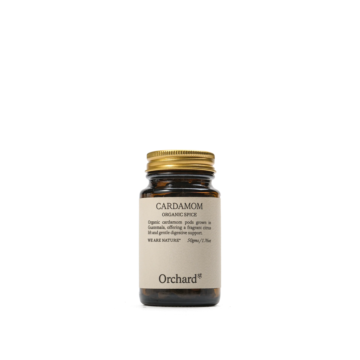 Orchard St. Organic Cardamom Pods – front