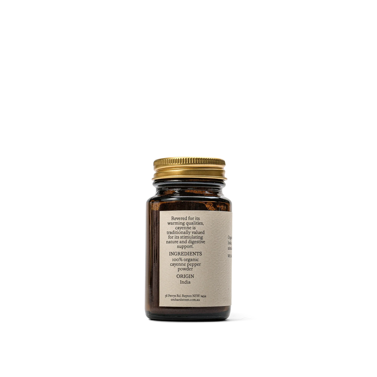 Orchard St. Organic Ground Cayenne – back