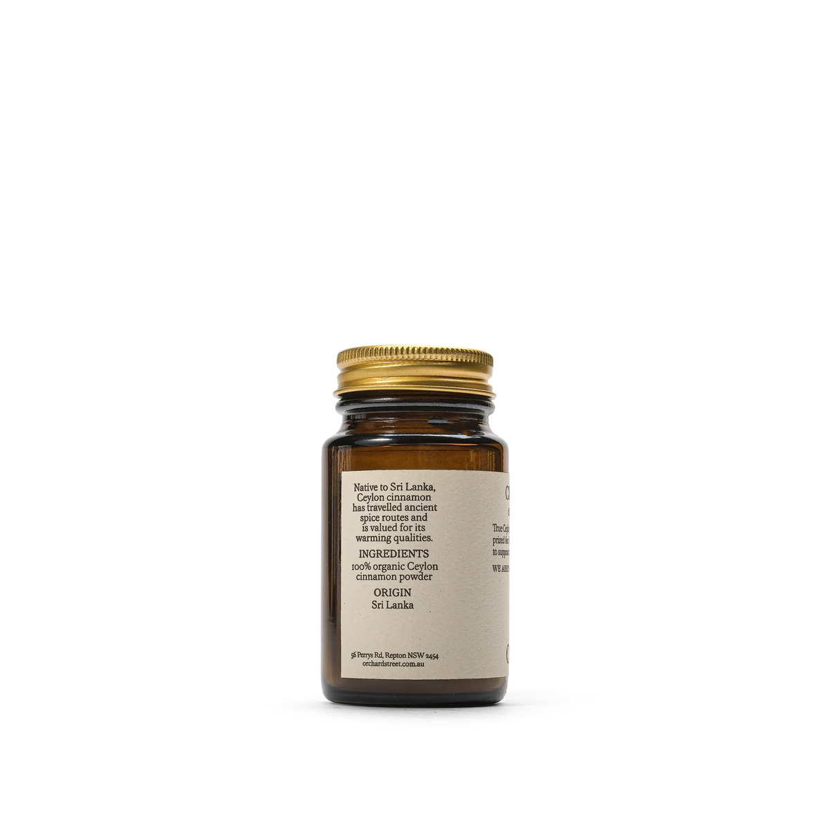 Orchard St. Organic Ceylon Cinnamon Powder – back
