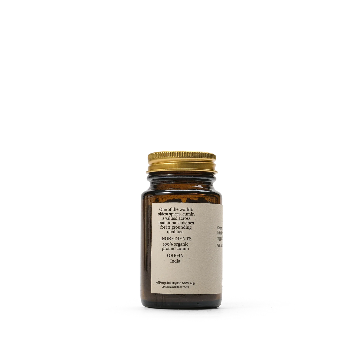 Orchard St. Organic Ground Cumin – back