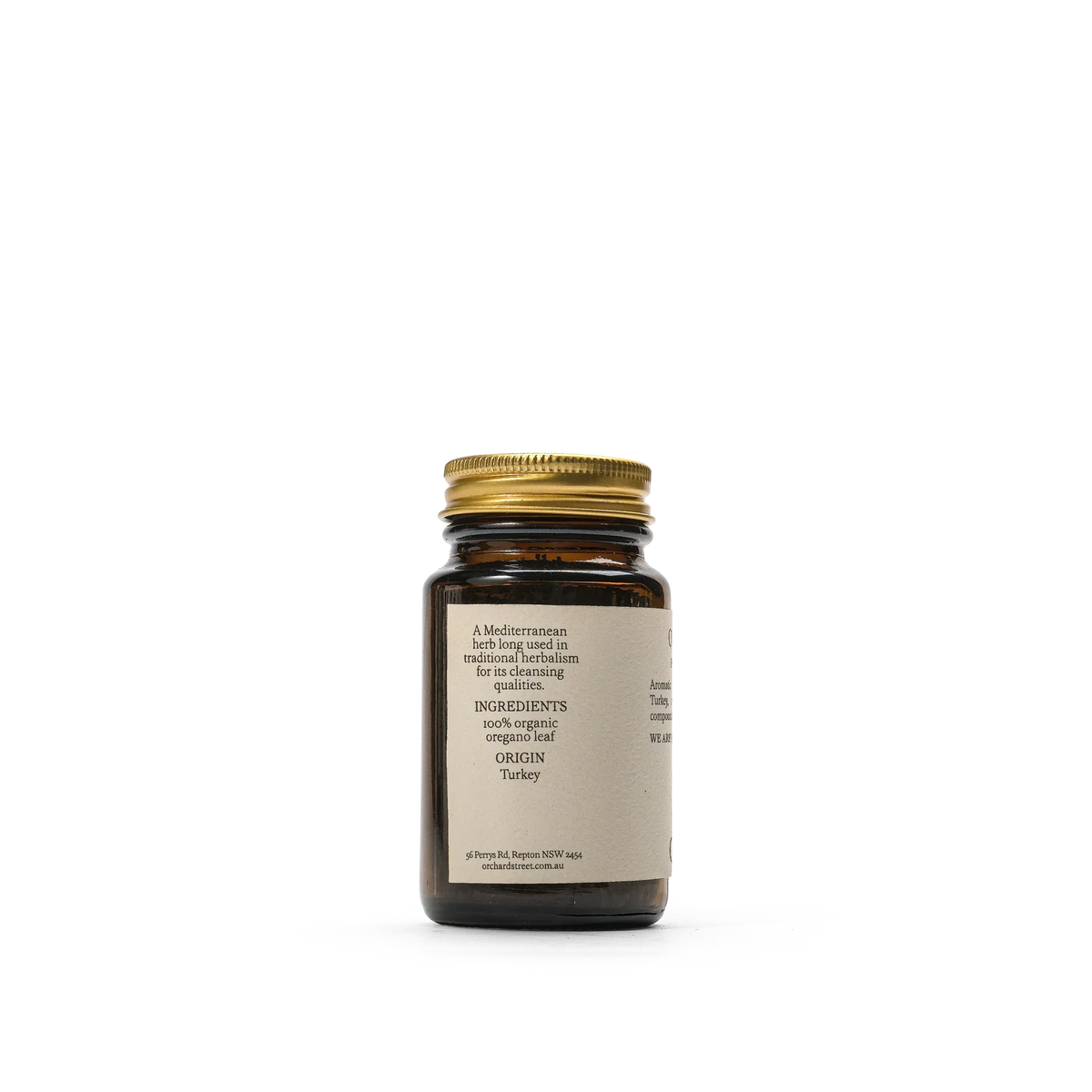 Orchard St. Organic Oregano – back