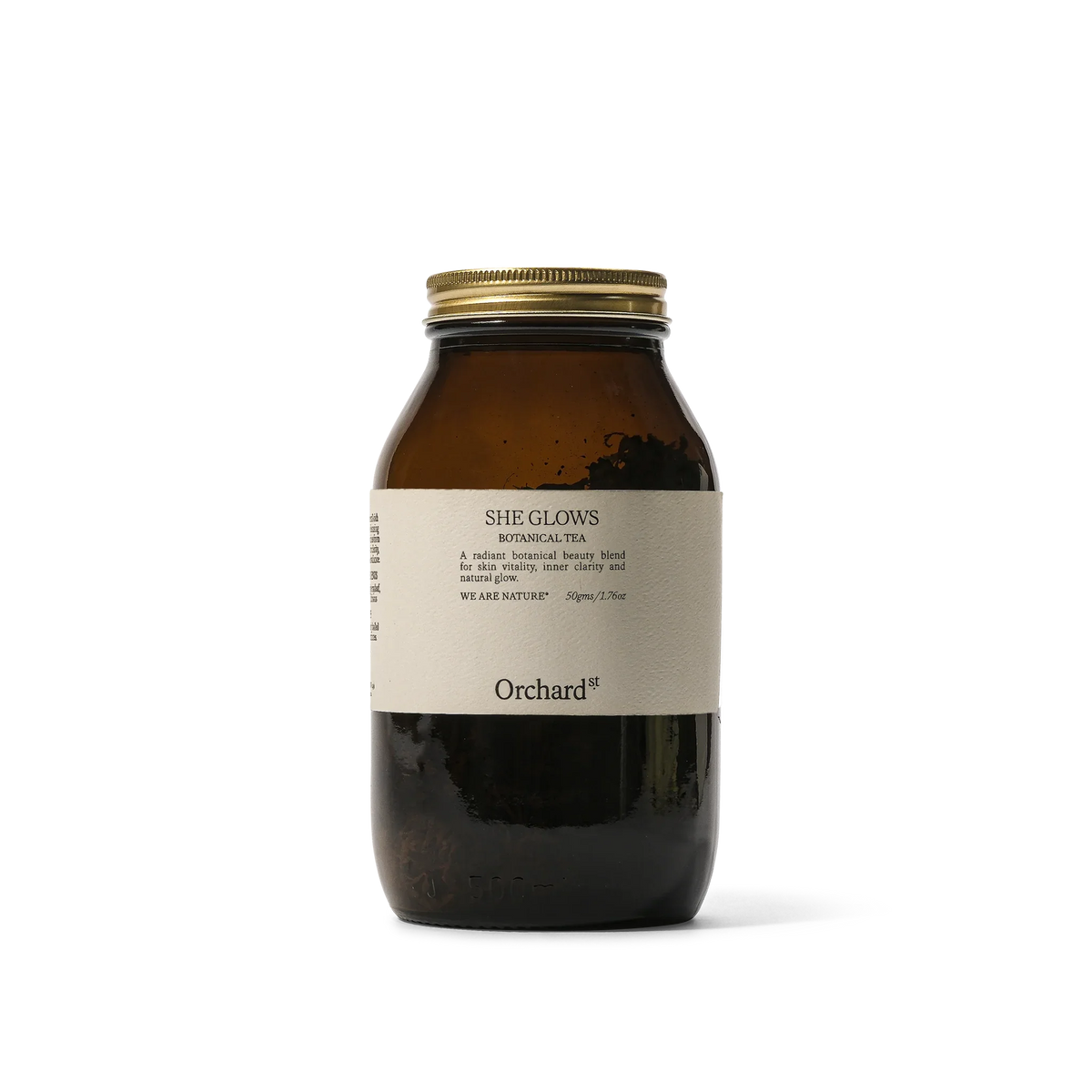 Orchard St. She Glows Tea – front