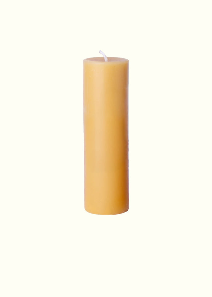 36HR Organic Beeswax Pillar Candle
