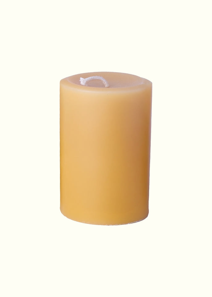 60HR Organic Beeswax Pillar Candle
