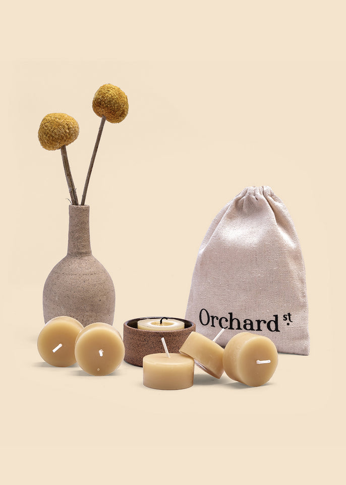 6 Pure Beeswax Tealights (4.5 HR EA)