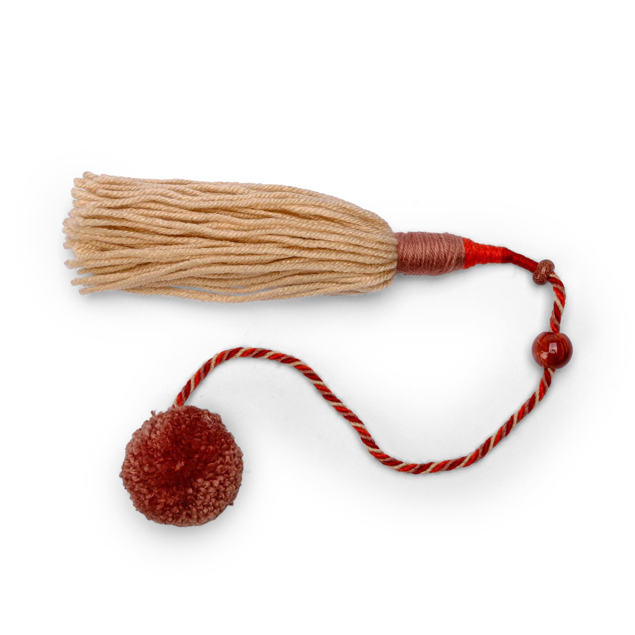 Latte Wool Stone Tassel