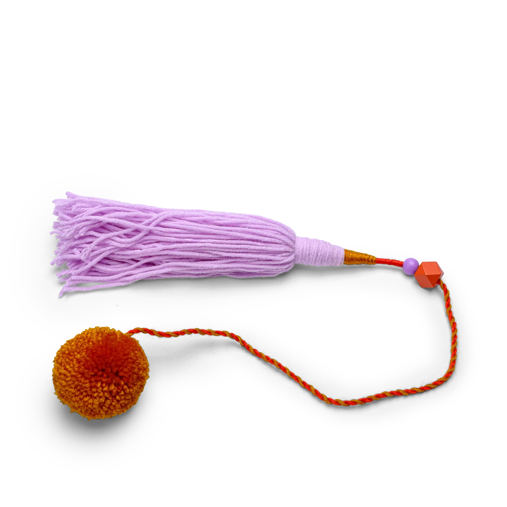 Lilac Wool Wood Tassel