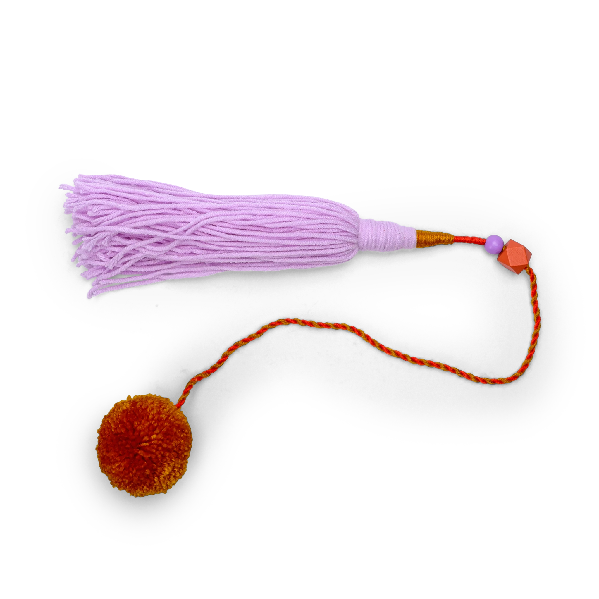 Lilac Wool Wood Tassel