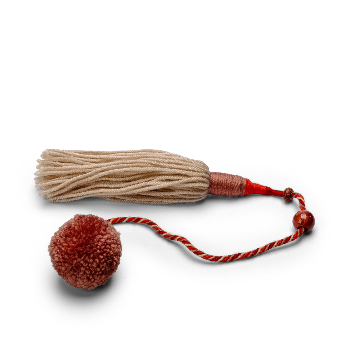 Latte Wool Stone Tassel