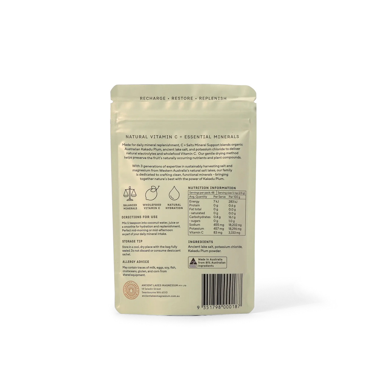 C+ Salt Kakadu Plum Mineral Support Powder