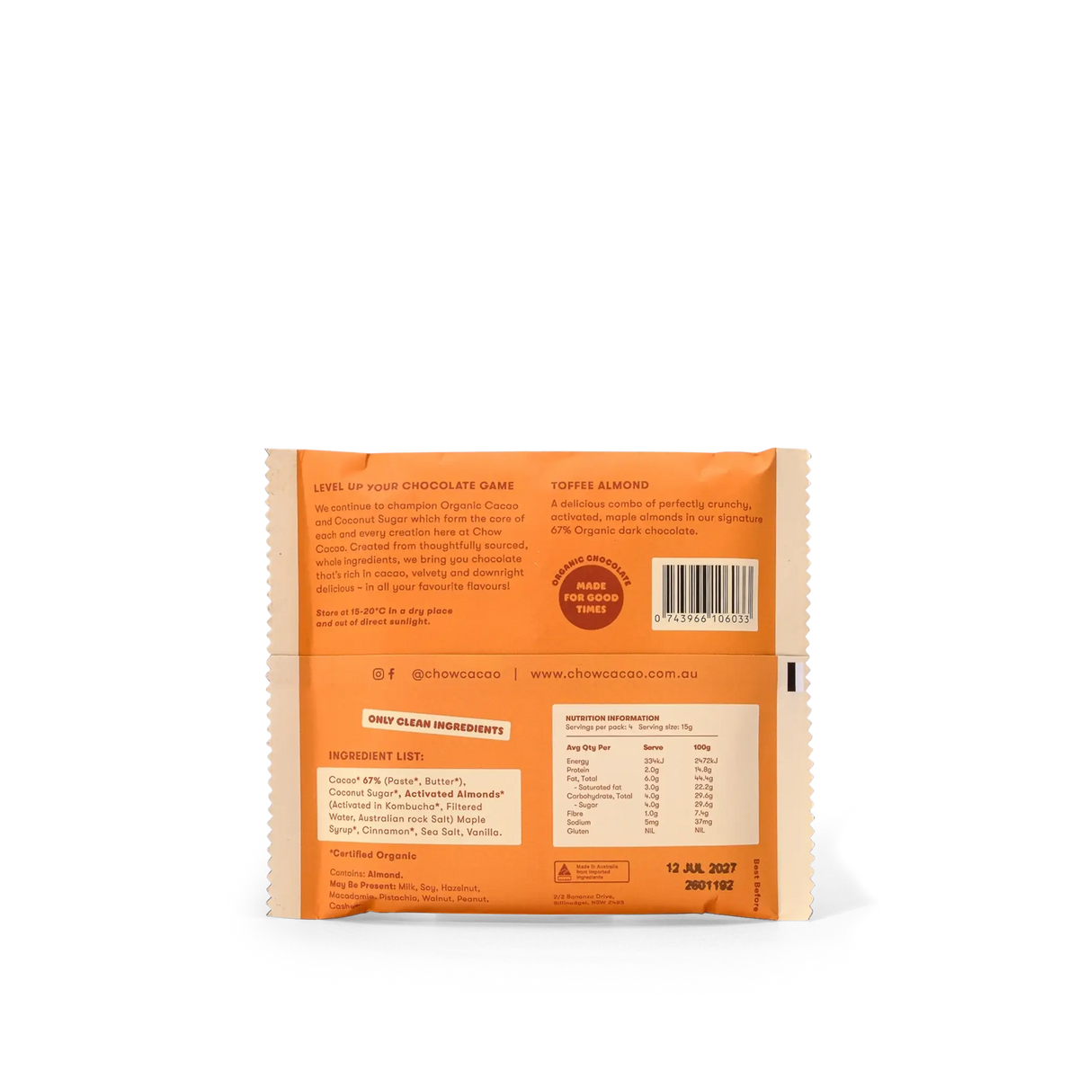Toffee Almond – Chow Cacao | Orchard St.
