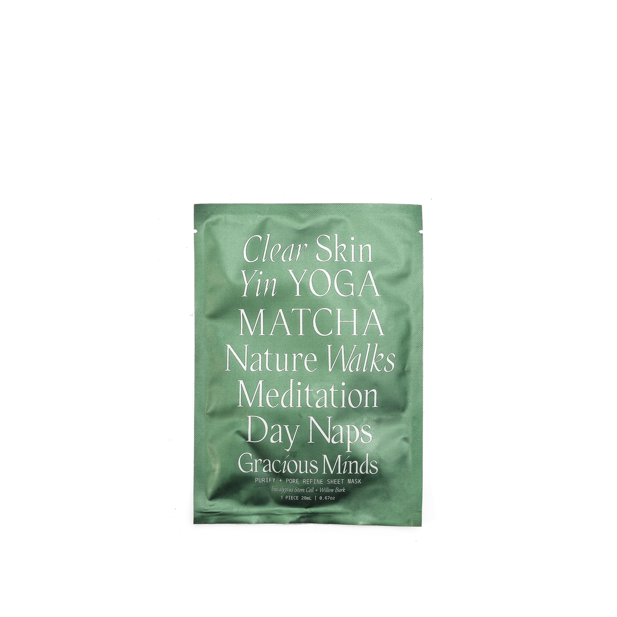 Gracious Minds Purify and Pore Refine Sheet Mask – front