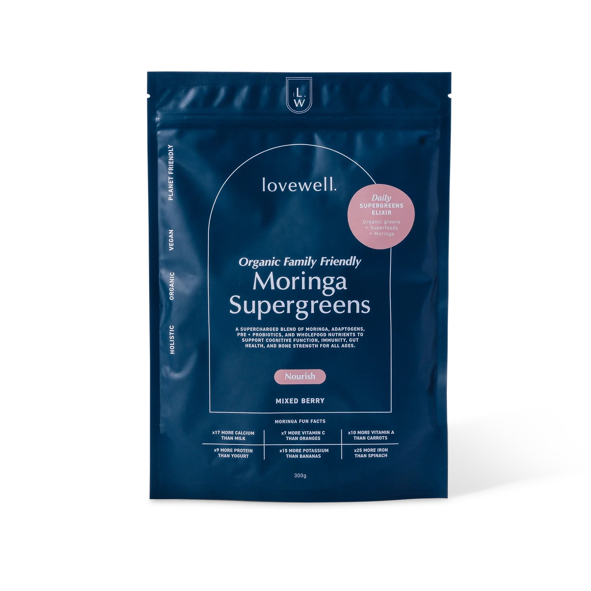 Family Friendly Moringa Supergreens - Mixed Berry
