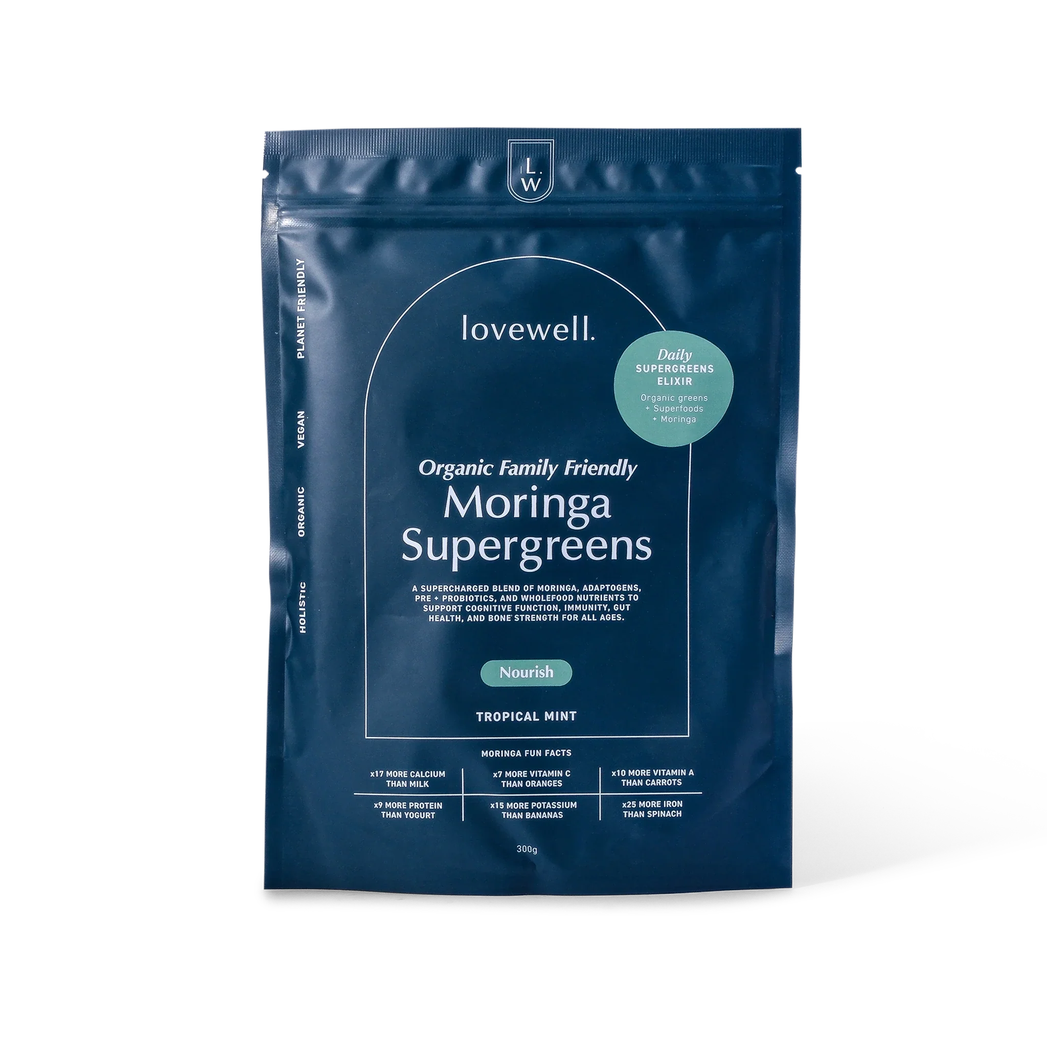 Family Friendly Moringa Supergreens - Tropical Mint