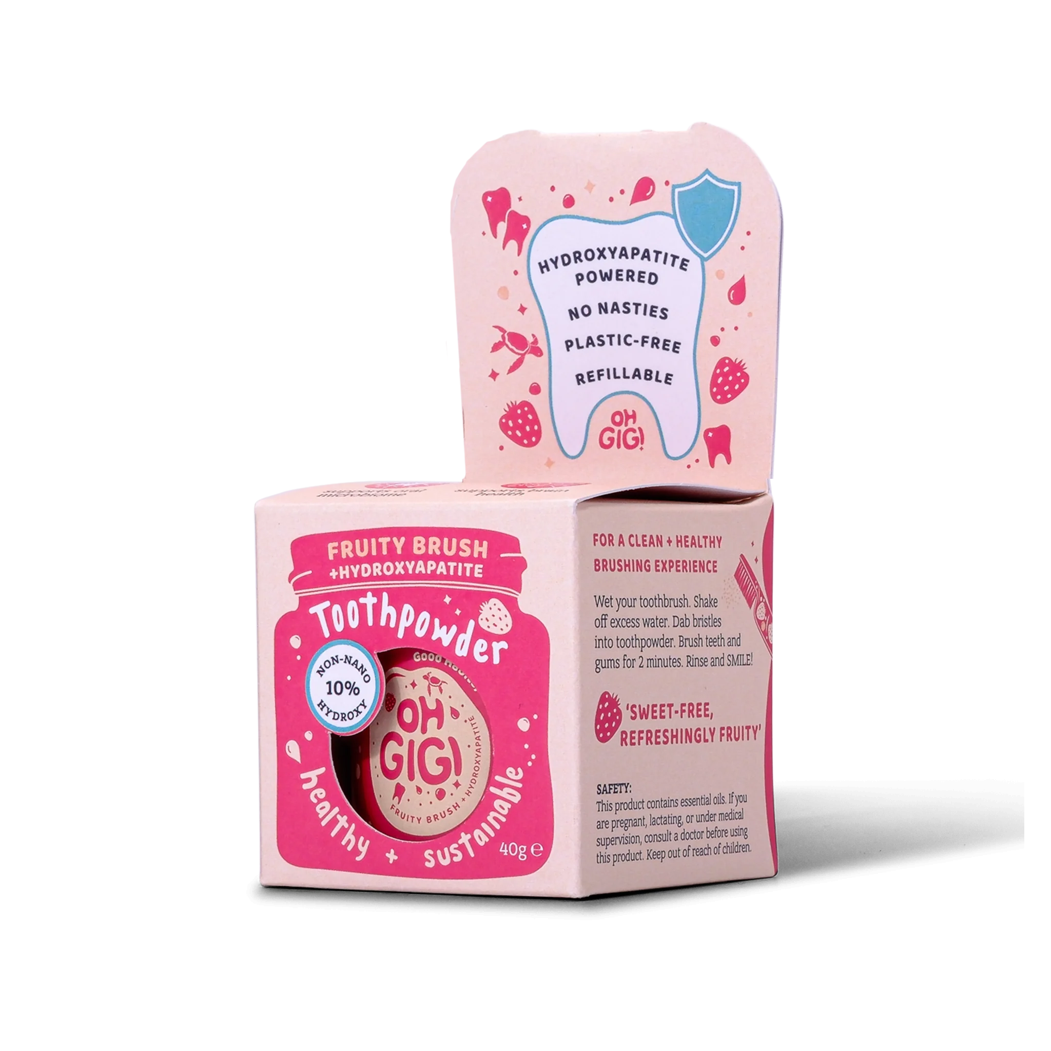 HYDROXYAPATITE TOOTHPOWDER ‘FRUITY BRUSH’