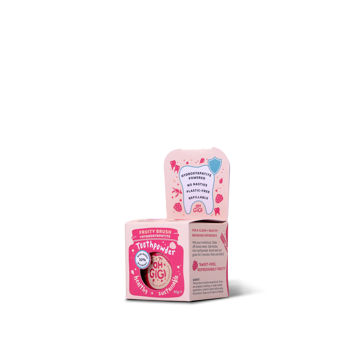 Hydroxyapatite Toothpowder 'Fruity Brush'