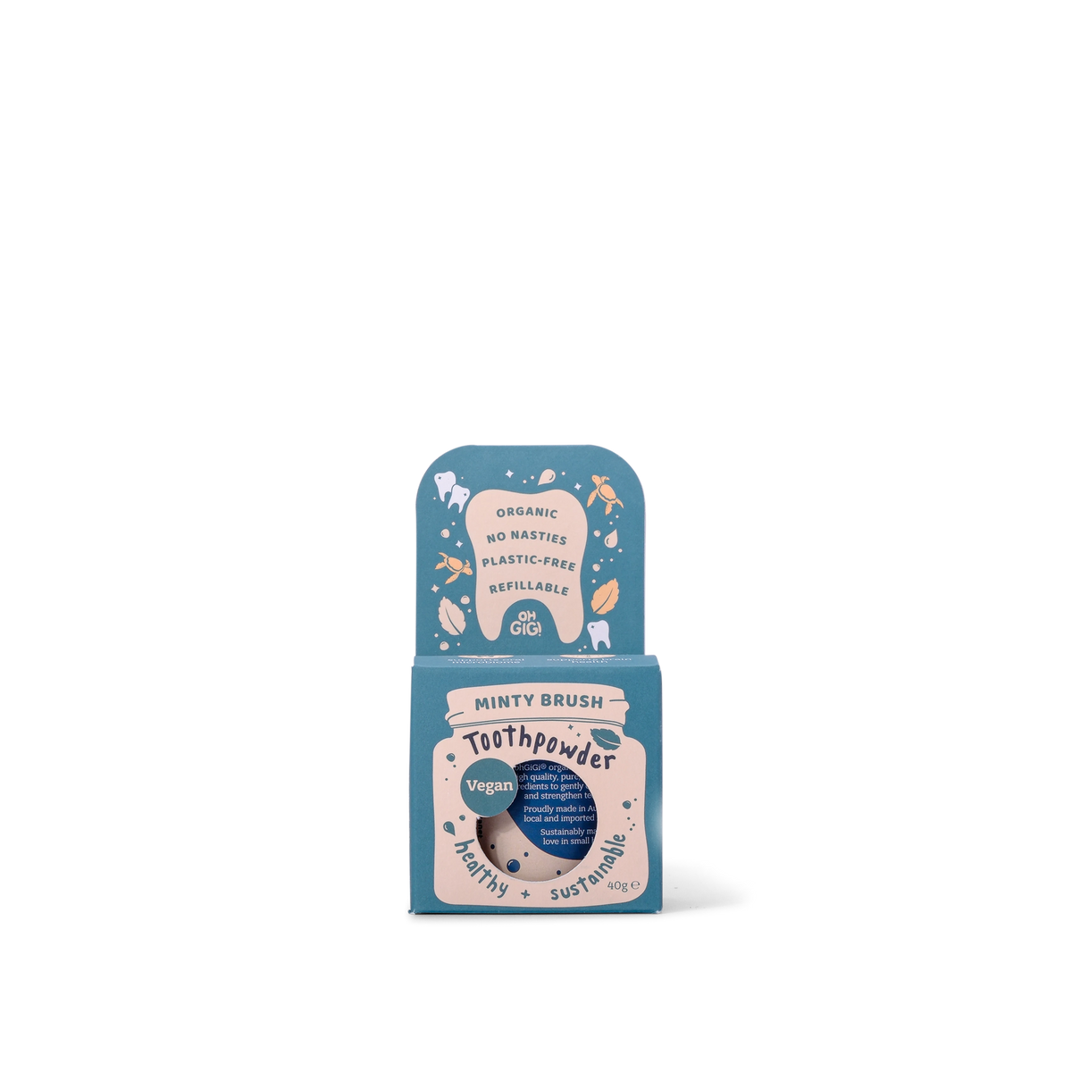 Organic Toothpowder 'Minty Brush'