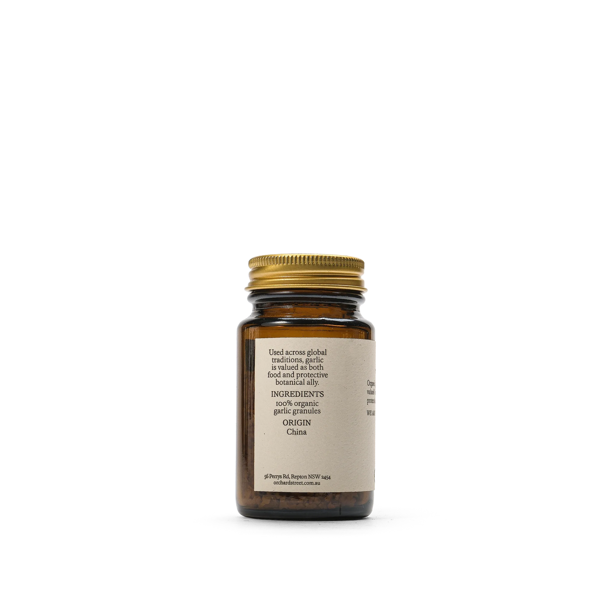Orchard St. Organic Garlic Granules – back