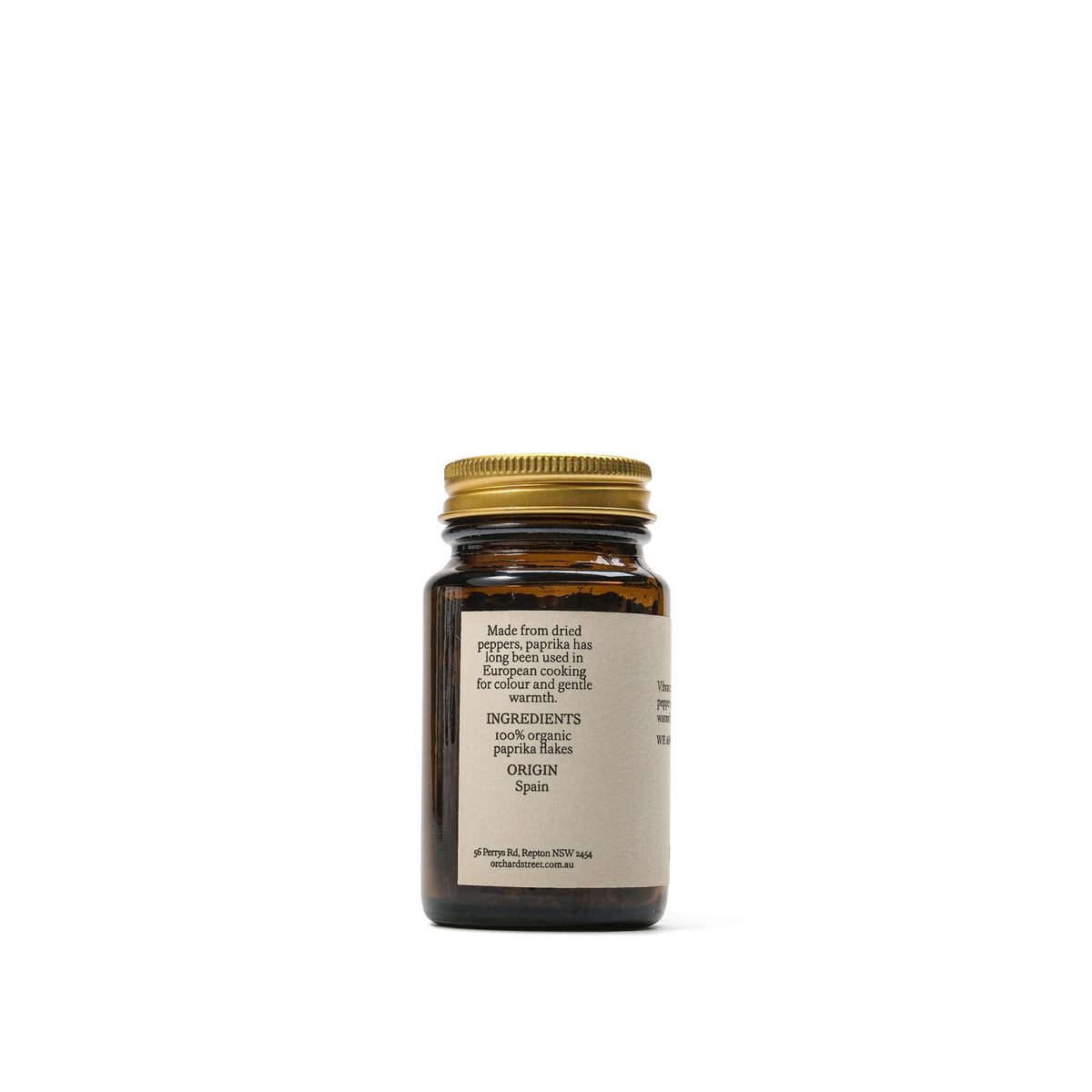 Orchard St. Organic Paprika Flakes – back