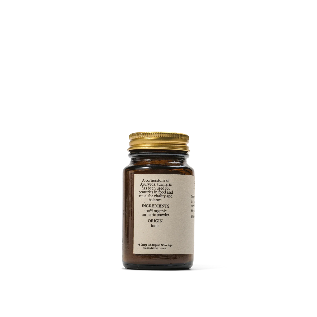 Orchard St. Organic Turmeric Powder – back
