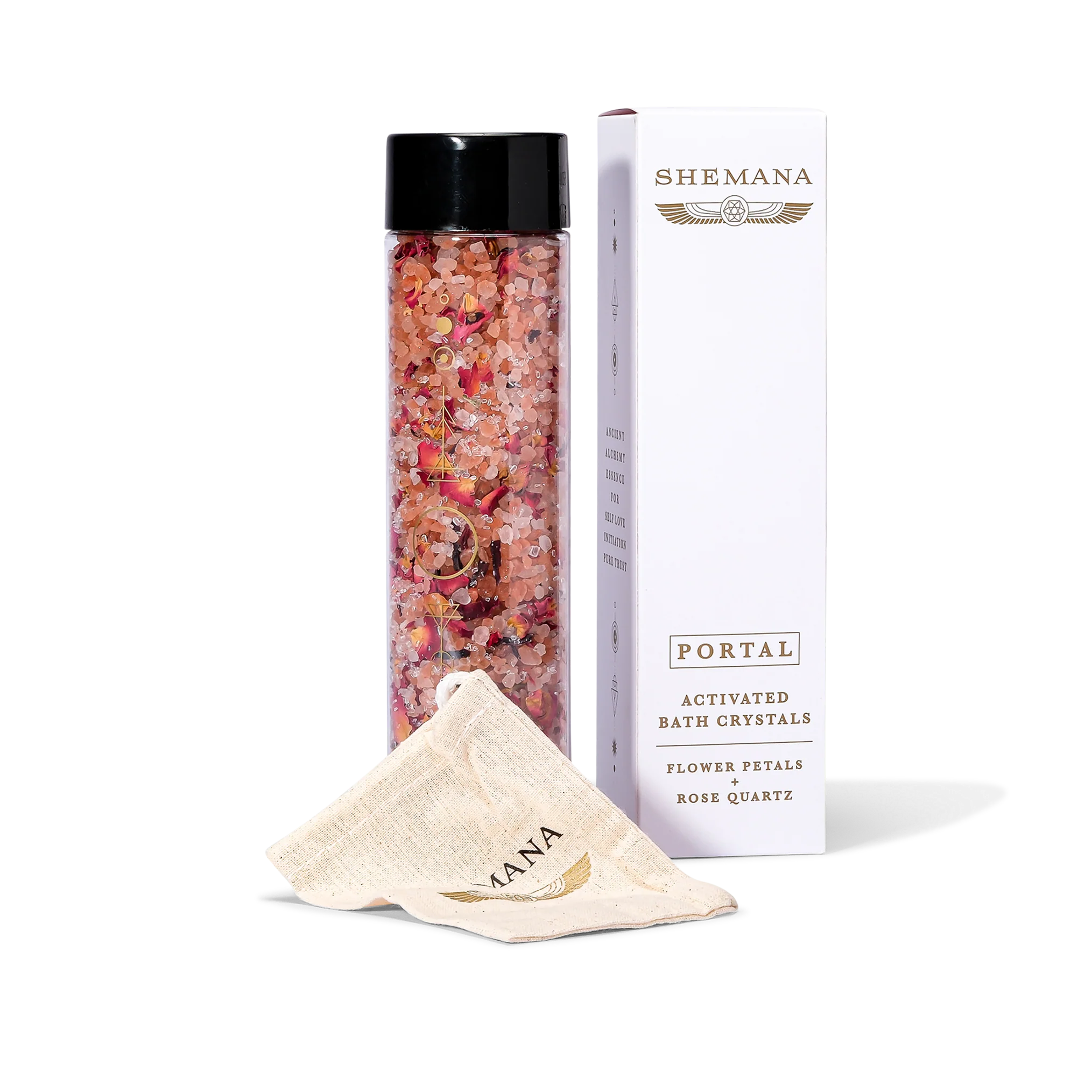 Portal - Activated Bath Crystals - Flower petals & Rose Quartz