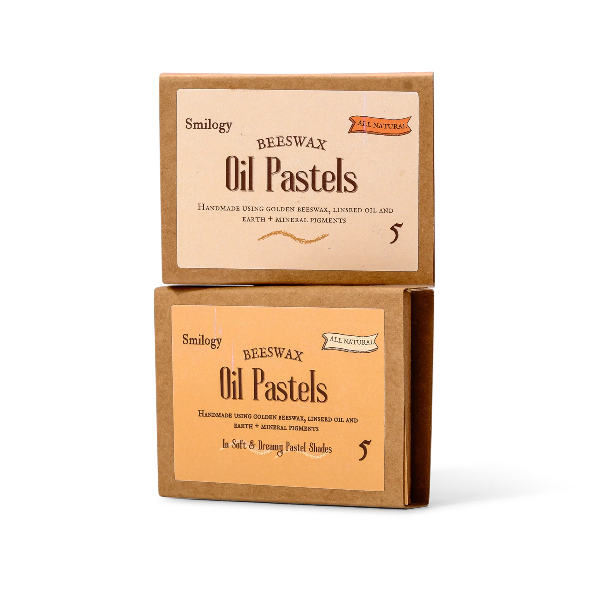 5 All Natural & Handmade Beeswax Oil Pastels