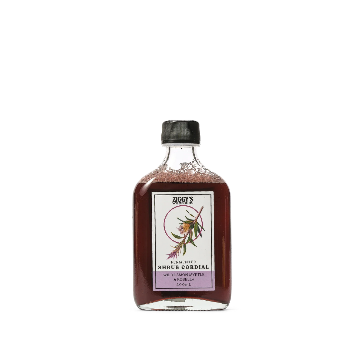 Ziggy's Wildfoods Wild Rosella & Lemon Myrtle Shrub – front