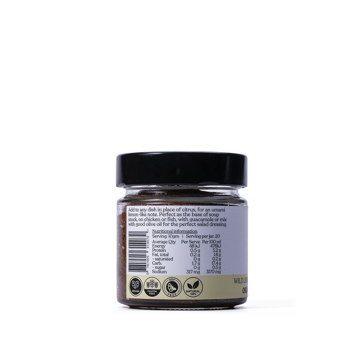 Ziggy's Wildfoods Wild Lemon Myrtle & Chickpea Organic Miso